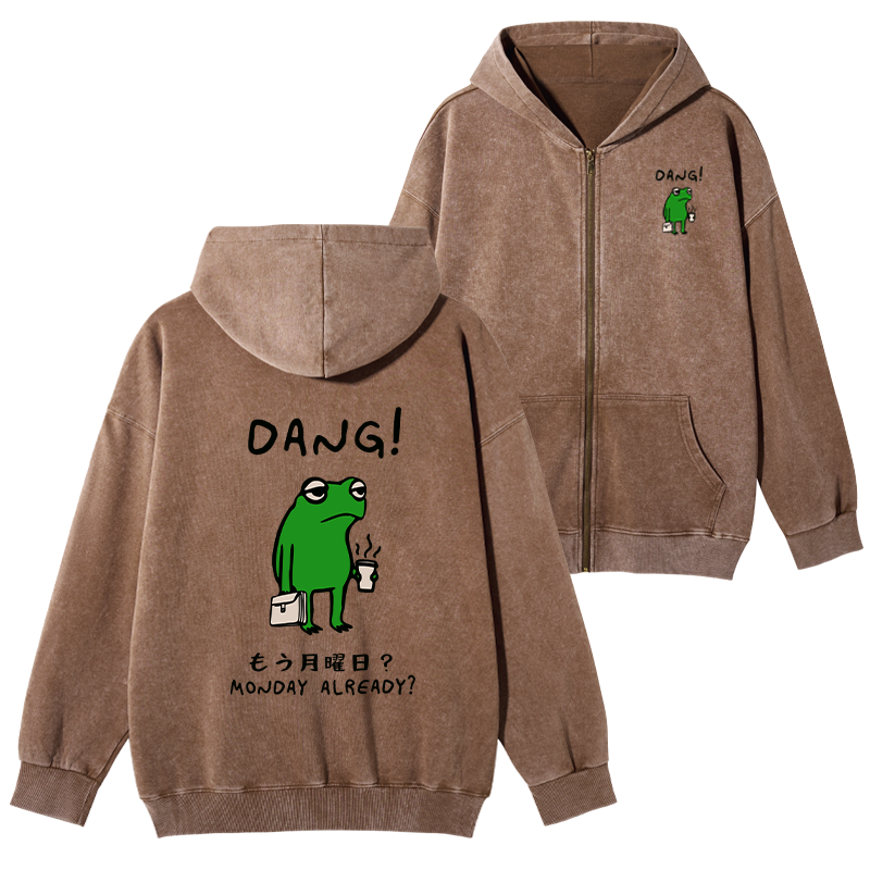 funny Monday mood unisex zip hoodie