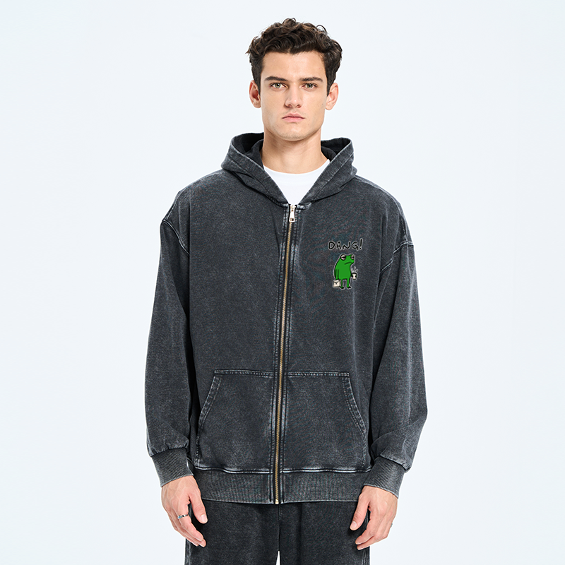 funny Monday mood unisex zip hoodie