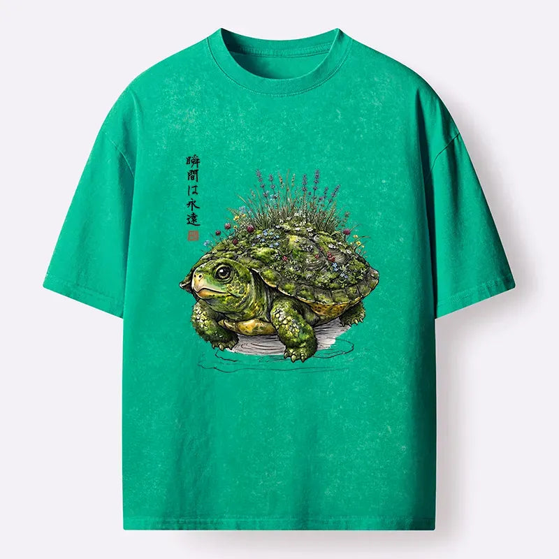 Tokyo?Tiger Long-lived Turtle Washed T-Shirt
