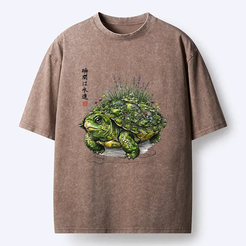 japanese vintage turtle graphic tee