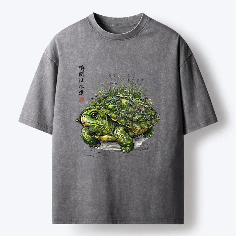 japanese vintage turtle graphic tee