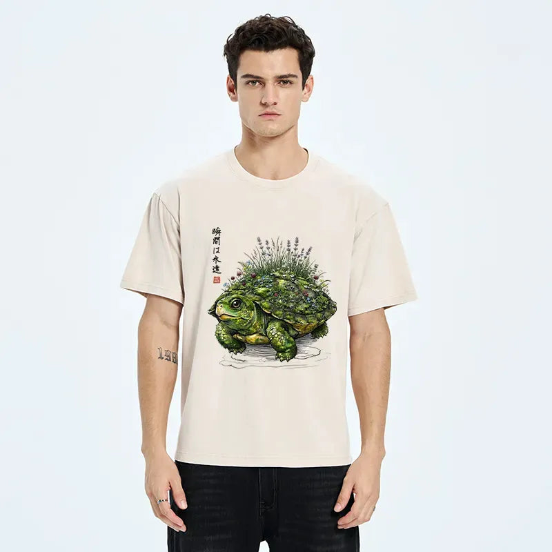 japanese vintage turtle graphic tee