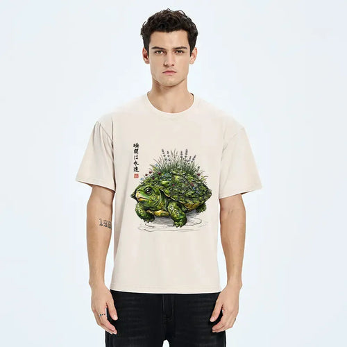 japanese vintage turtle graphic tee