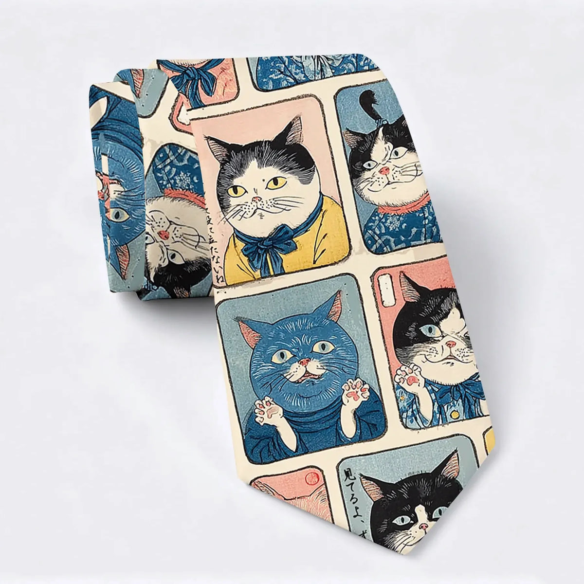 Kyoto-Lion Many Cats Are Watching You Necktie