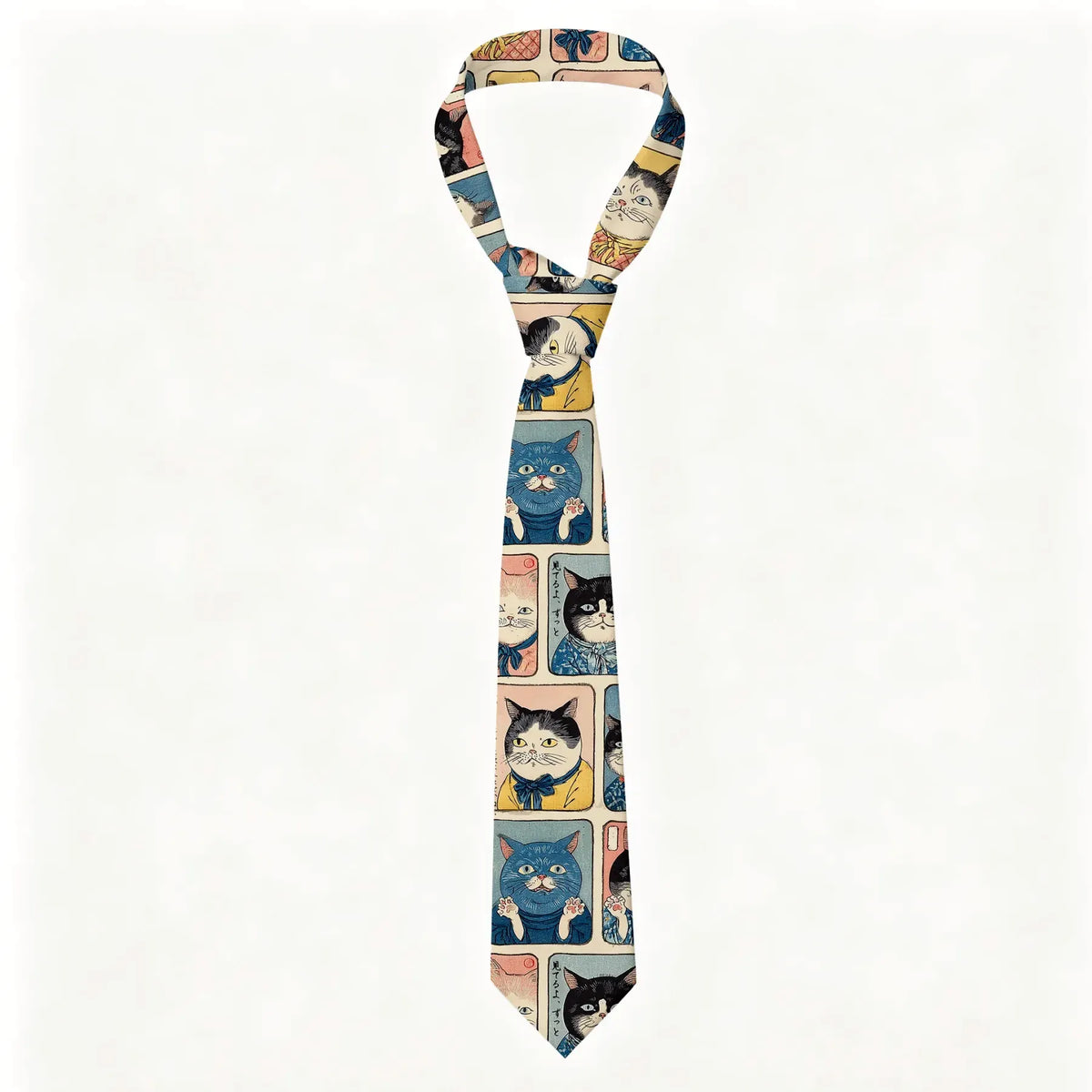 Vintage Kyoto cat necktie