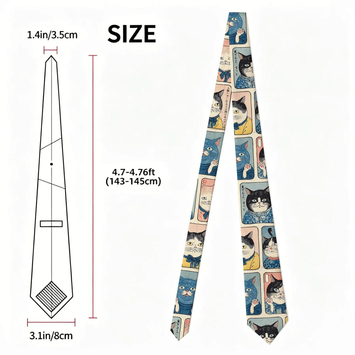 Many cats watching you necktie