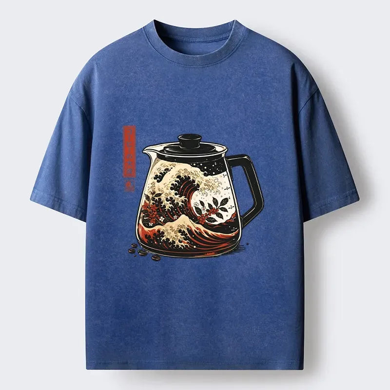 Japanese Woodblock Print T-Shirt for Summer