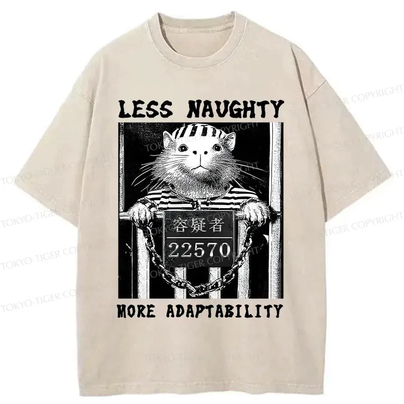 Kyoto-Lion Less Naughty More Adaptability Washed T-Shirt
