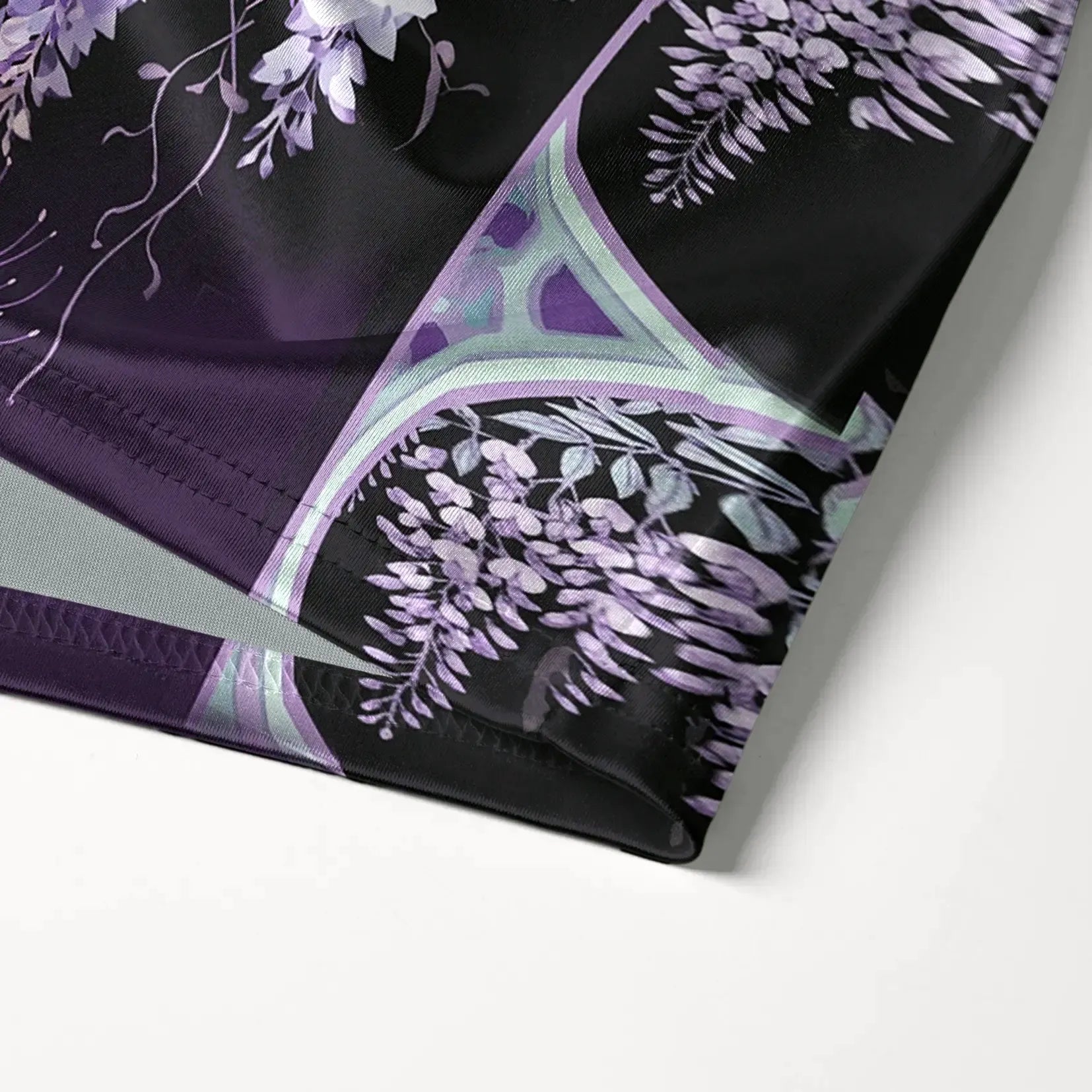 Kyoto-Lion Wisteria Jpanese Flowers Glossy Oversized Jersey