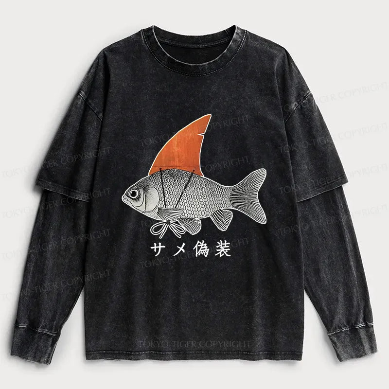 Kyoto-Lion Fish Disguise Washed Double Layer T-Shirt