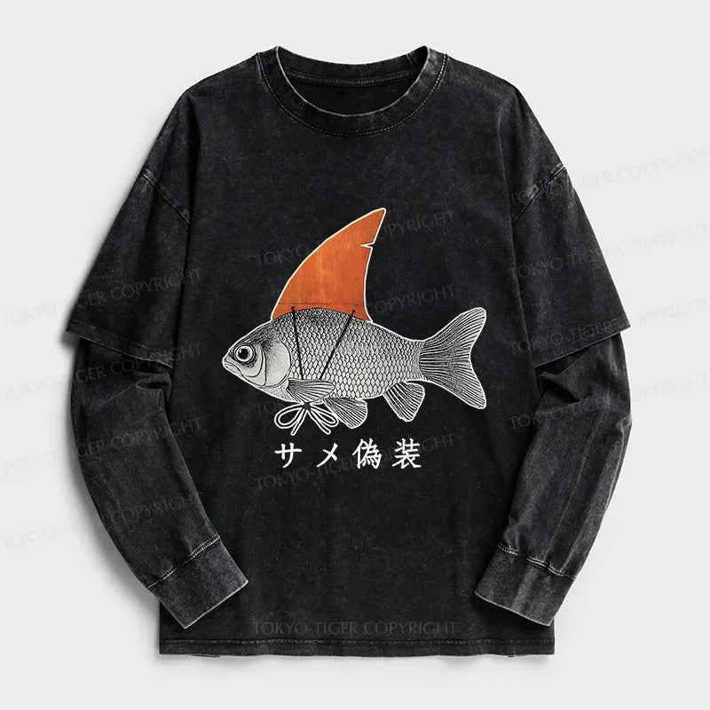 Kyoto-Lion Fish Disguise Washed Double Layer T-Shirt