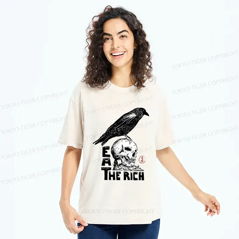 kyoto lion crow skull t-shirt