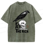 kyoto lion crow skull t-shirt