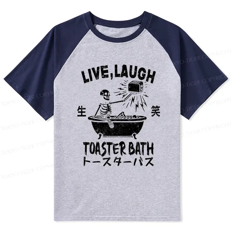 trendy skeleton raglan t-shirt for daily wear