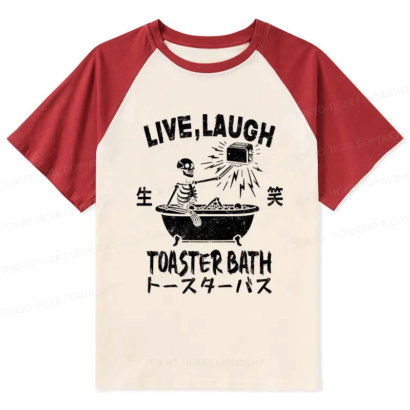 trendy skeleton raglan t-shirt for daily wear