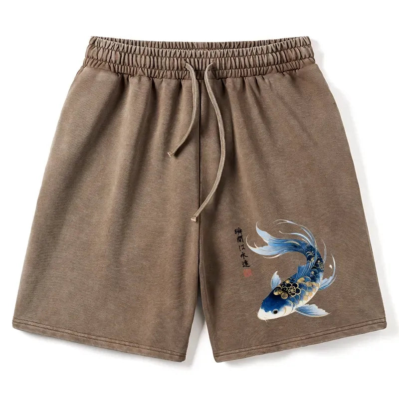 Trendy Japanese Koi Fish Shorts