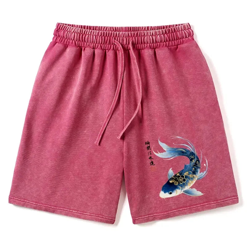 Japanese Koi Fish Watercolor Shorts