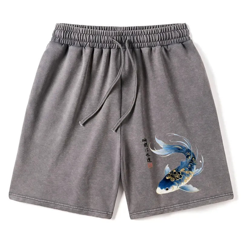 Japanese Koi Fish Watercolor Shorts