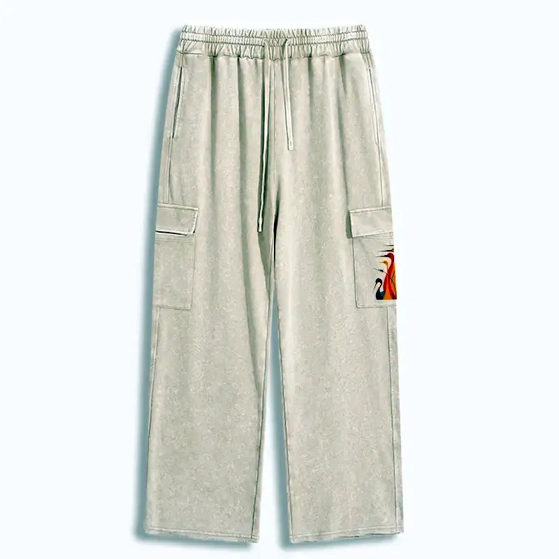 Unisex cotton utility sweatpants for streetwear