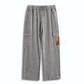 Japanese cranes washed sweatpants for daily wear