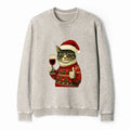 Japanese Christmas Cat Sweatshirt for Her