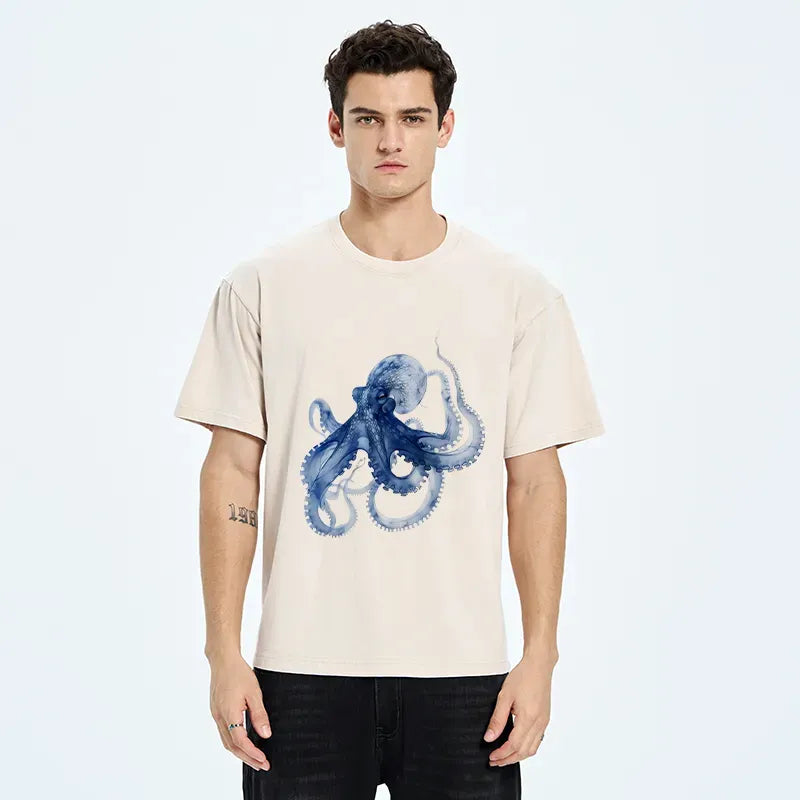 Vintage blue octopus t-shirt