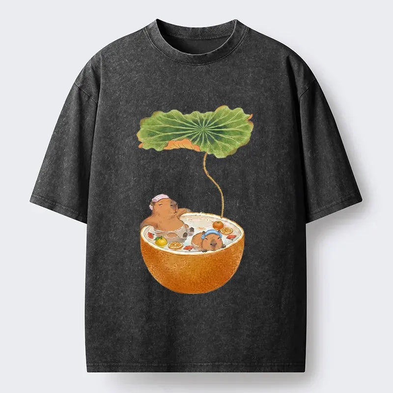 Unisex Cotton Capybara T-Shirt Daily Wear