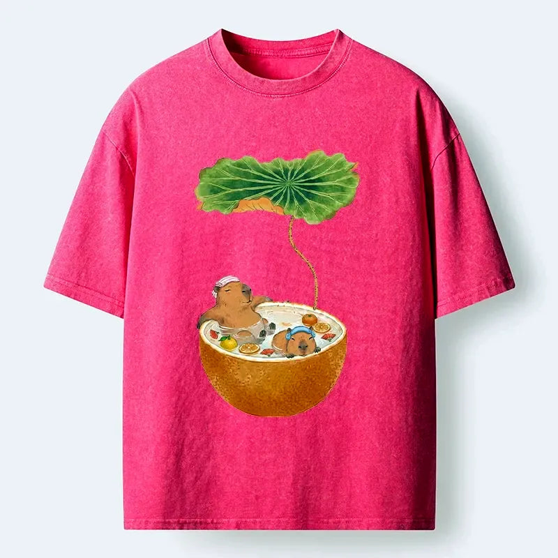 Unisex Cotton Capybara T-Shirt Daily Wear