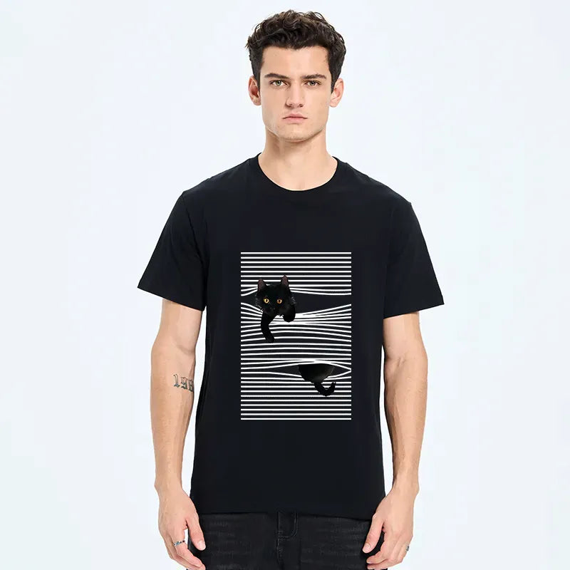 Japanese Cat T-Shirt for Daily Wear