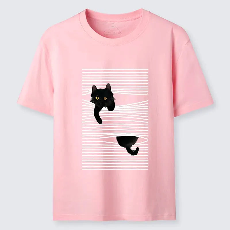 Cat Scratching Curtain Graphic Tee