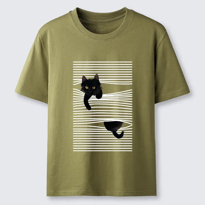 Cat Scratching Curtain Graphic Tee