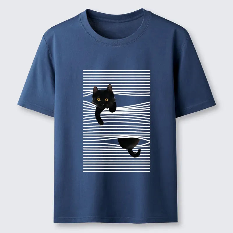 Cat Scratching Curtain Graphic Tee