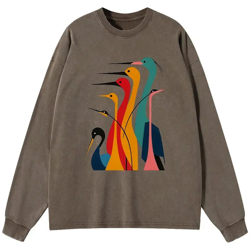 Vintage Crane Shirt for Gift for Him