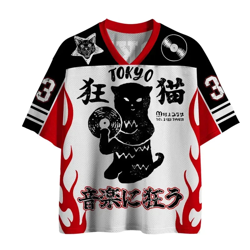 Kyoto-Lion Tokyo Record Store Cat CD Mesh Jersey