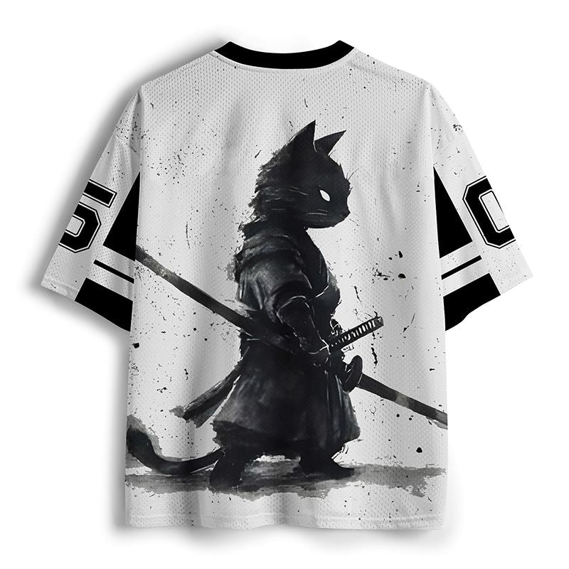 Japanese Retro Mesh Jersey for Daily Casual Wear