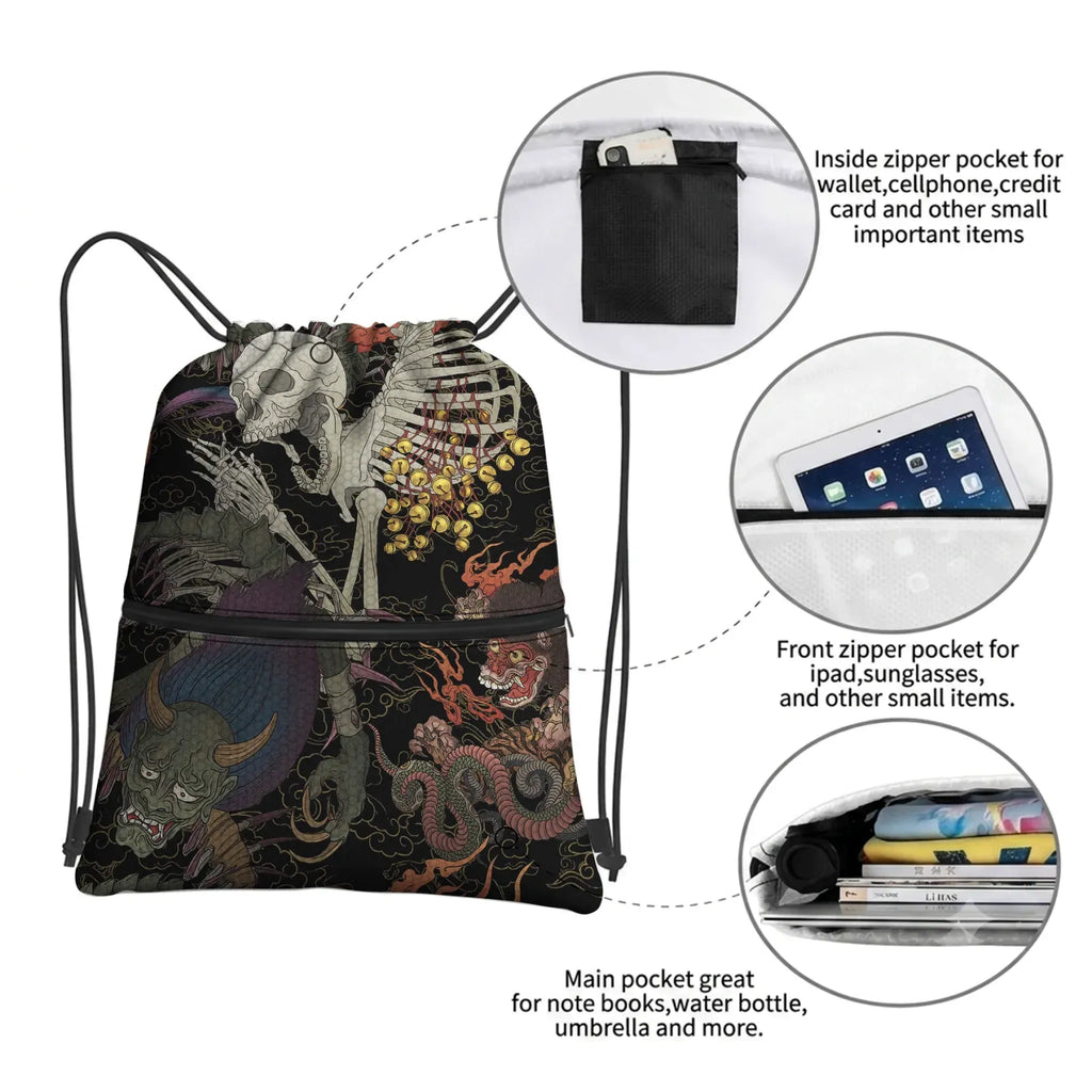 Water Resistant Drawstring Backpack for Gym