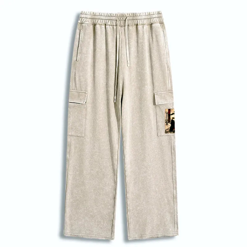 Kyoto-Lion Samurai Frog Training Washed Utility Sweatpants