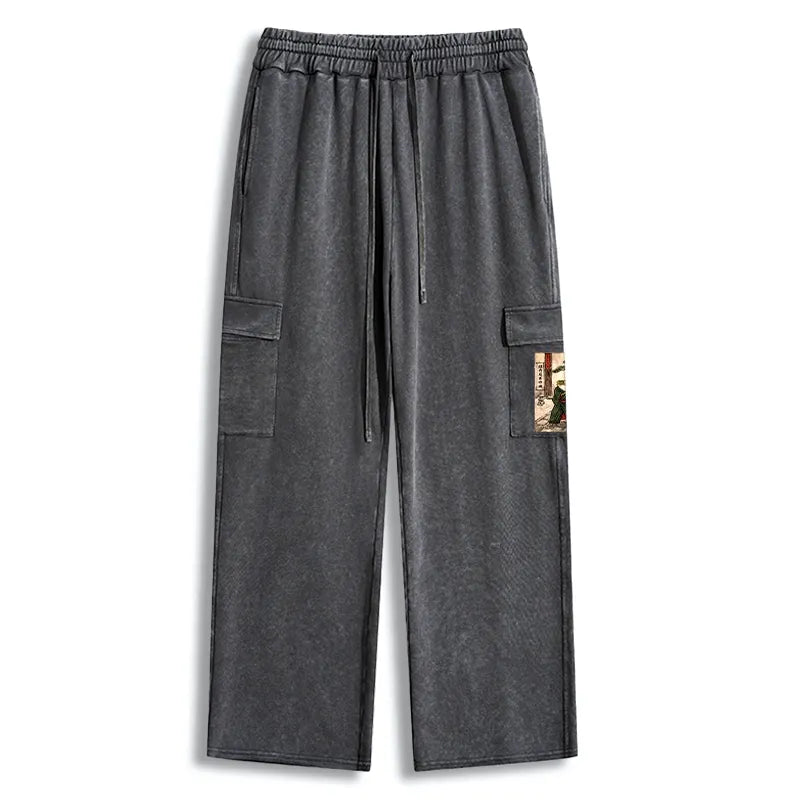 Kyoto-Lion Samurai Frog Training Washed Utility Sweatpants