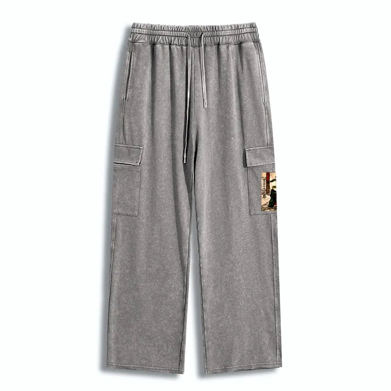 Kyoto-Lion Samurai Frog Training Washed Utility Sweatpants