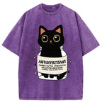 Kyoto Lion Vintage Cat Tee Gift Idea for Her