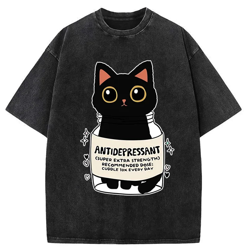 Kyoto Lion Vintage Cat Tee Gift Idea for Her