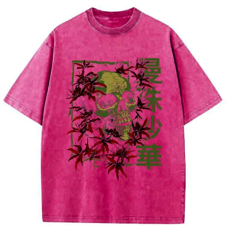 Japanese vintage skull t-shirt for daily wear