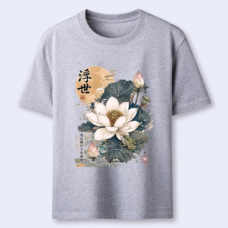 Kyoto-Lion Ukiyo Lotus Frog Classic T-Shirt