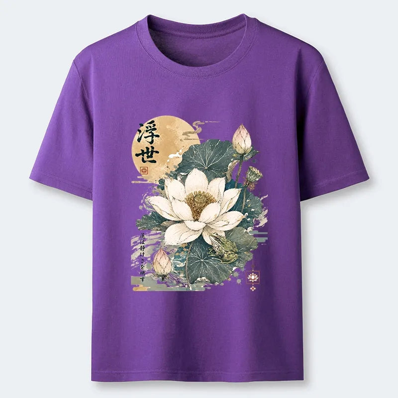 Kyoto-Lion Ukiyo Lotus Frog Classic T-Shirt