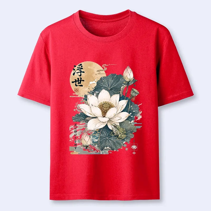 Kyoto-Lion Ukiyo Lotus Frog Classic T-Shirt
