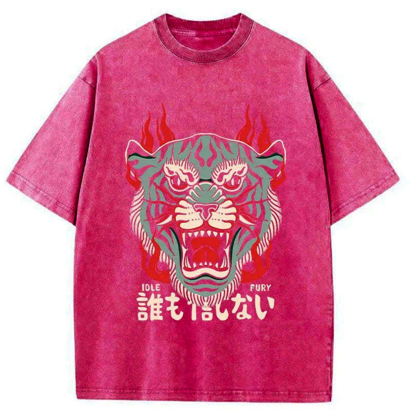 Soft Washed Japanese Tiger Tee for Summer