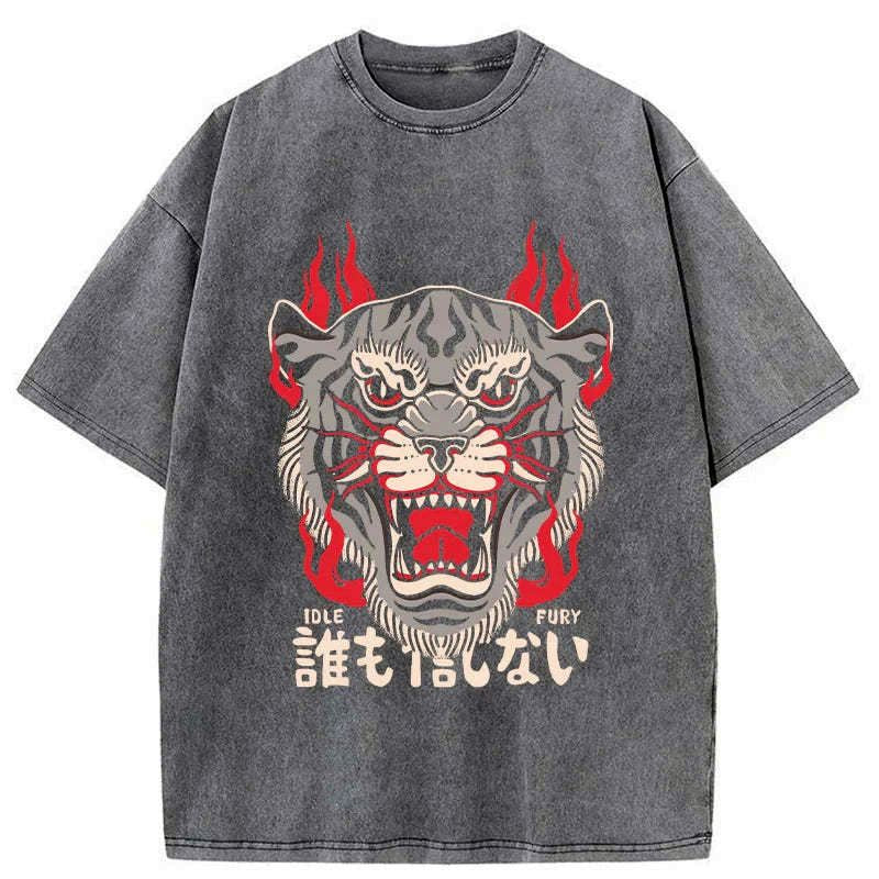 Soft Washed Japanese Tiger Tee for Summer