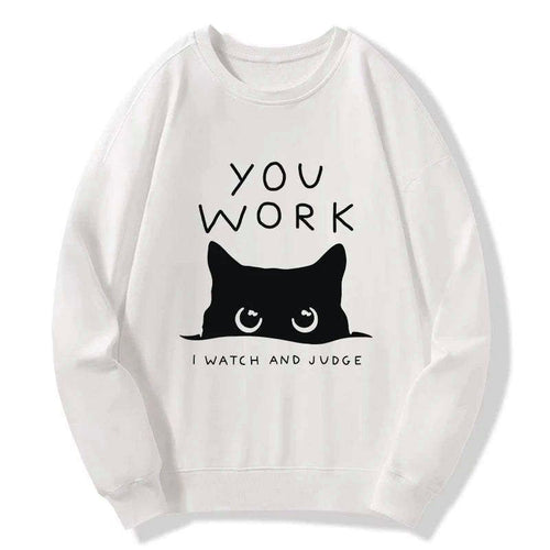 cute cat spy sweatshirt for daily wear