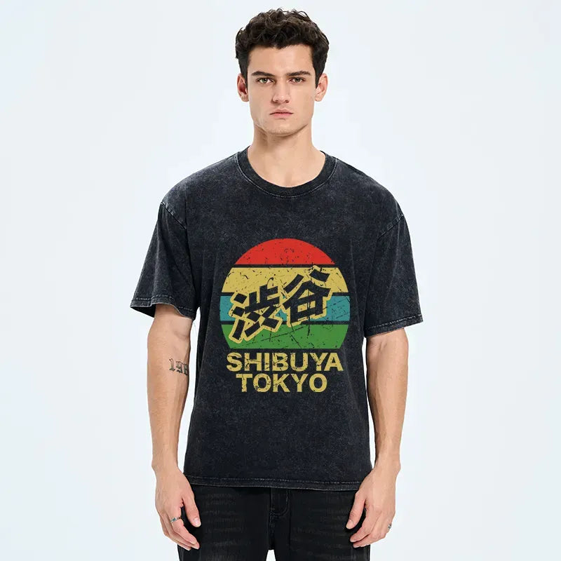 Kyoto-Lion Shibuya Tokyo Washed T-Shirt