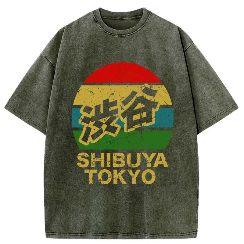 Kyoto-Lion Shibuya Tokyo Washed T-Shirt